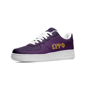 Omega Psi Phi Low Top Leather Sneakers