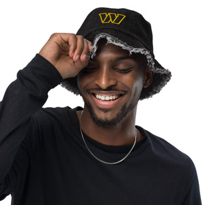 Washington Commanders Distressed denim bucket hat