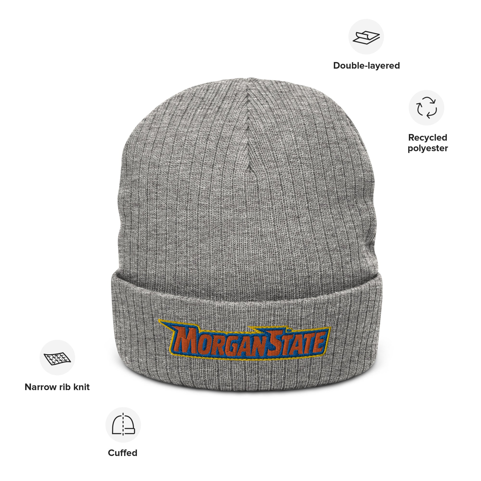 Morgan State Ribbed knit beanie